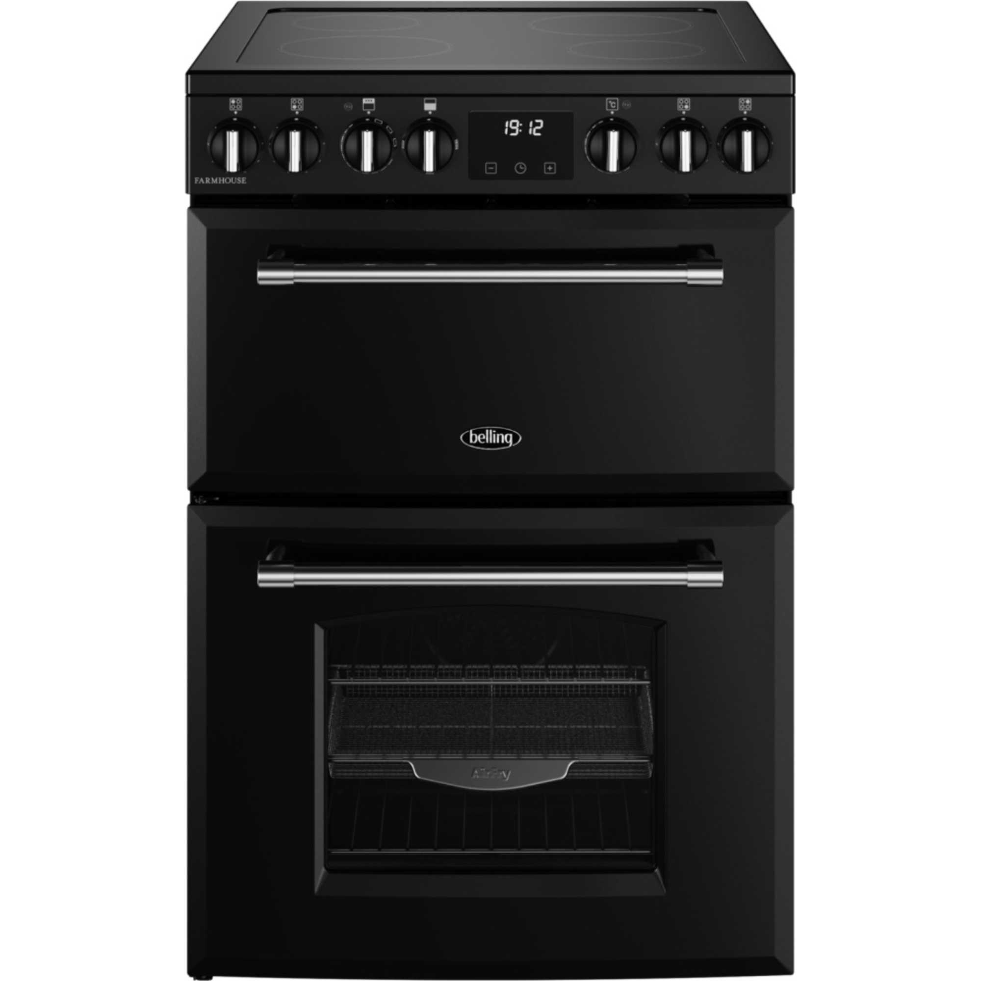 MRAFHOUSE60EBLK Ceramic Electric Double Oven Cooker - Black